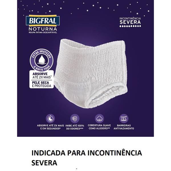 Imagem de Fralda Geriátrica de Vestir Bigfral Premium Noturna Roupa Intima Tam PM 16 unid