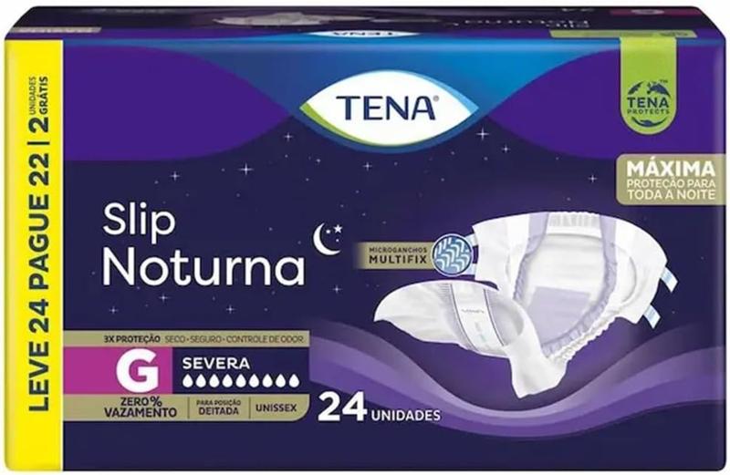 Imagem de Fralda Geriátrica Descartável Slip Noturna G Leve 24 Pague 22 Oferece até 12 horas de proteção