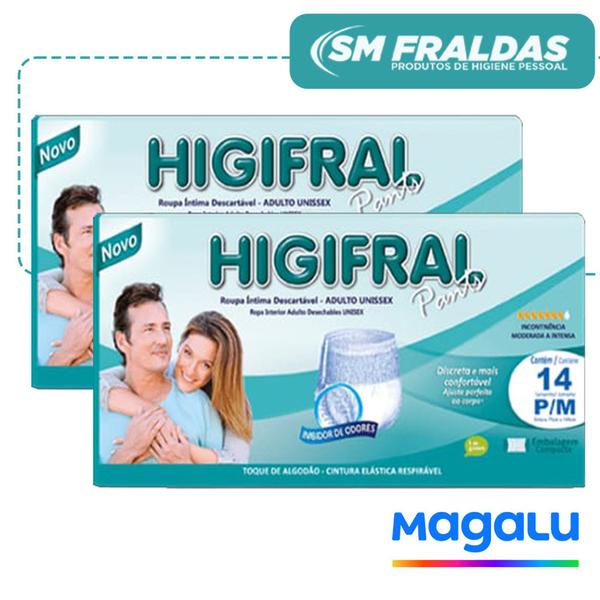 Imagem de Fralda Geriátrica Higifral Pants P/M - 2 Pacotes 28 Unids.