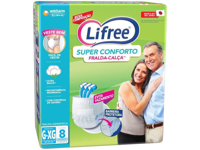 Imagem de Fralda Geriátrica Lifree Super Conforto G/XG - 8 Unidades