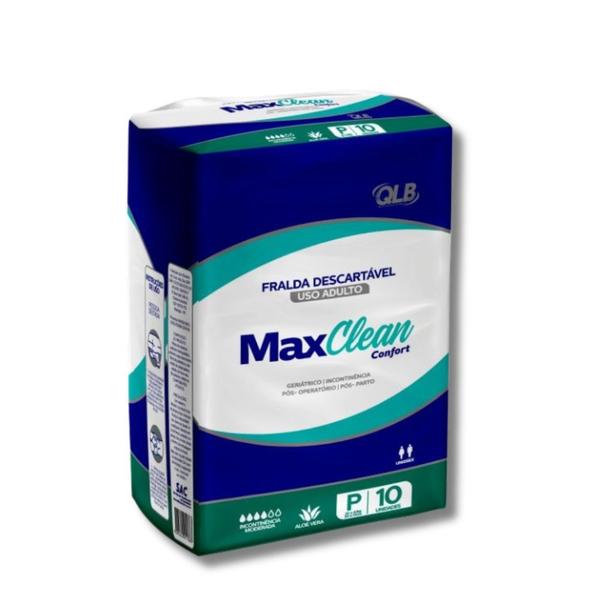 Imagem de  Fralda Geriátrica Maxclean Confort P com 10 Unidades Qualybless