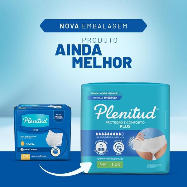 Imagem de Fralda Geriatrica / Roupa Plenitude Prot. Plus P/M Com 16 unid - Protect Plus