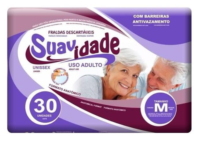 Imagem de Fralda geriátrica suavidade unissex m c/30 unidades 40 á 80 kg