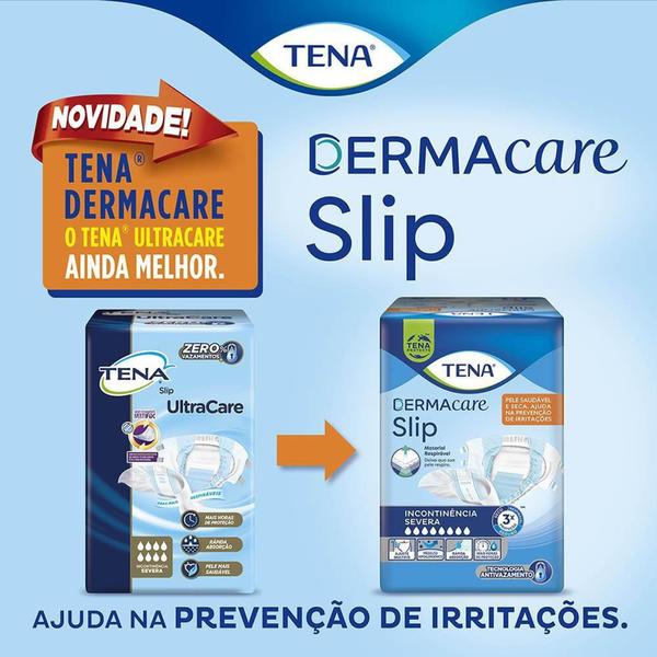 Imagem de Fralda Geriátrica Tena Dermacare Slip Ultra G com 8 unidades