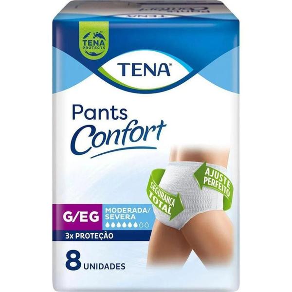 Imagem de Fralda Geriátrica Tena Pants Confort G/EG 8 Unidades