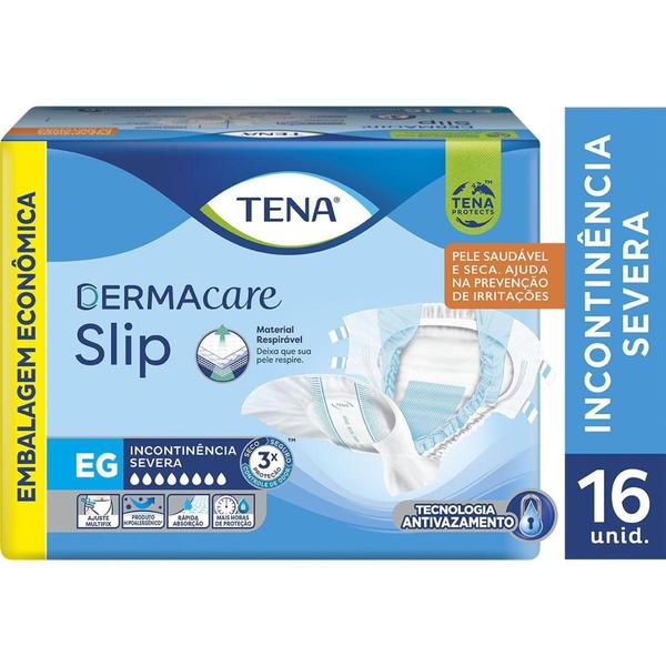 Imagem de Fralda Geriátrica Tena Slip Dermacare EG 16 Unidades