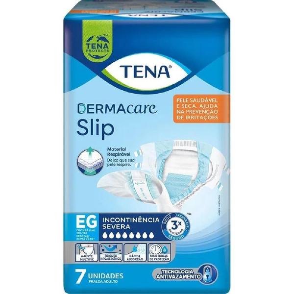 Imagem de Fralda Geriátrica Tena Slip Dermacare Eg Com 7Unidades