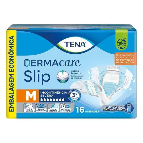 Imagem de Fralda Geriátrica Tena Slip Dermacare Tamanho M - 4 Pacotes com 16 Tiras