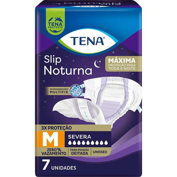 Imagem de Fralda Geriátrica Tena Slip Noturna M 7 Unidades