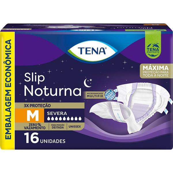 Imagem de Fralda Geriátrica Tena Slip Noturno M com 16 Unidades