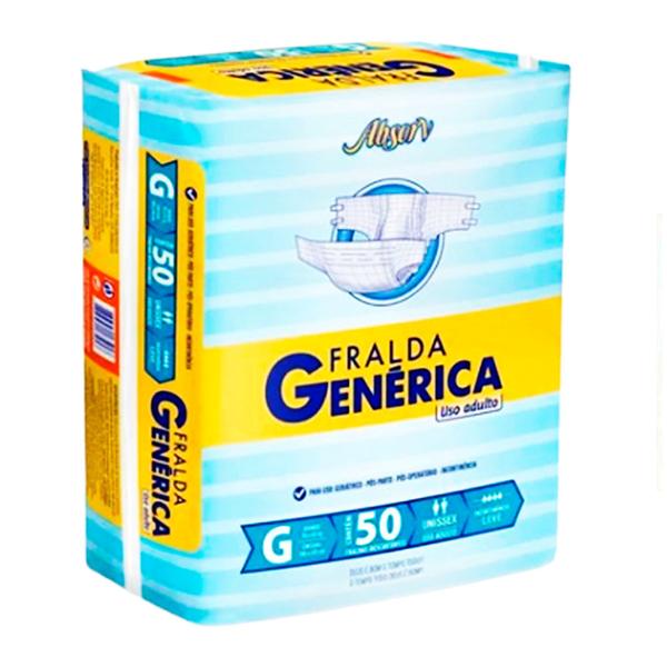 Imagem de Fralda Geriátrica Unissex Genérica Basica G Com 100 Unid - Absorv