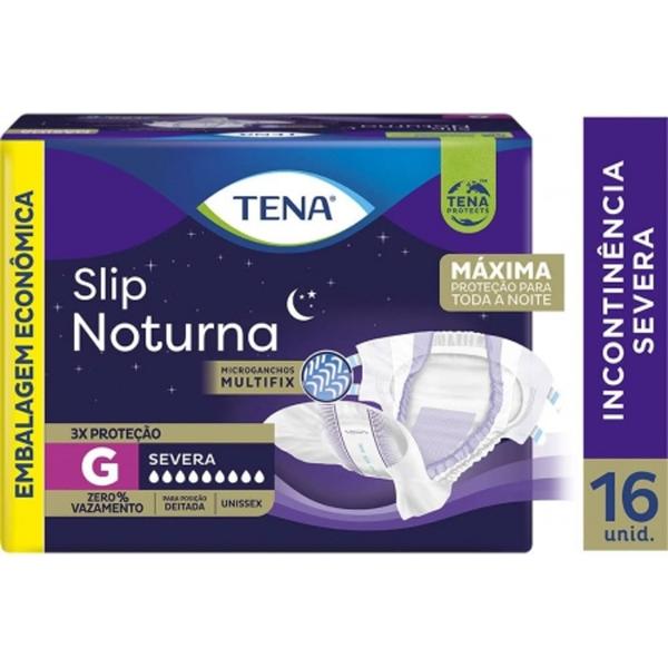 Imagem de Fralda Geriátrica Unissex Tena Slip Noturna G Absorção Intensa 16 unidades