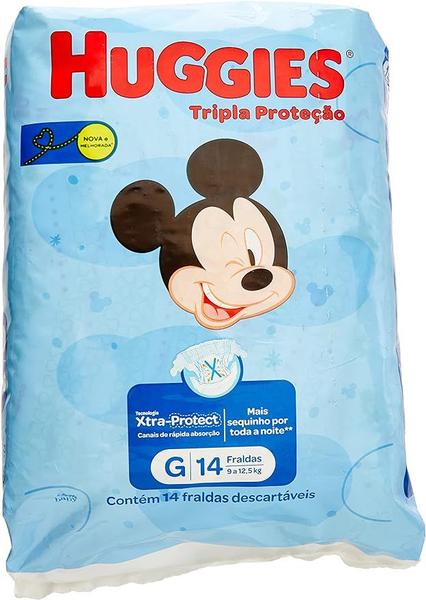 Imagem de Fralda Huggies Disney Tripla Proteção Jumbinho G com 14 Unidades