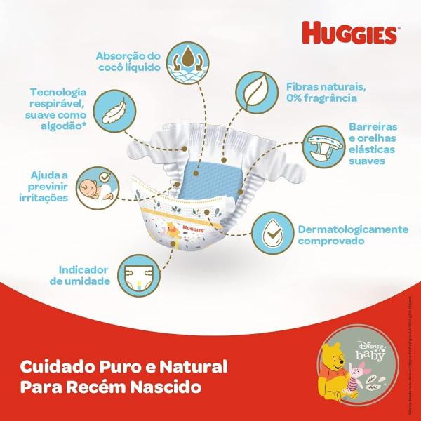 Imagem de Fralda Huggies Natural Care Descartável Rn 34 Unidades