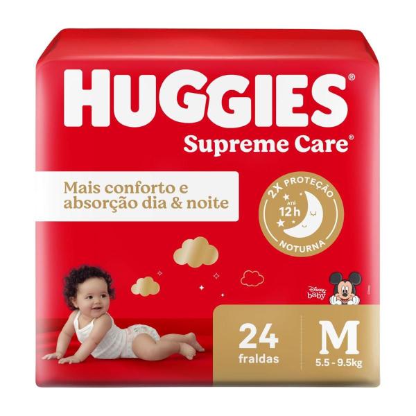 Imagem de Fralda Huggies Supreme Care M 24 Unidades