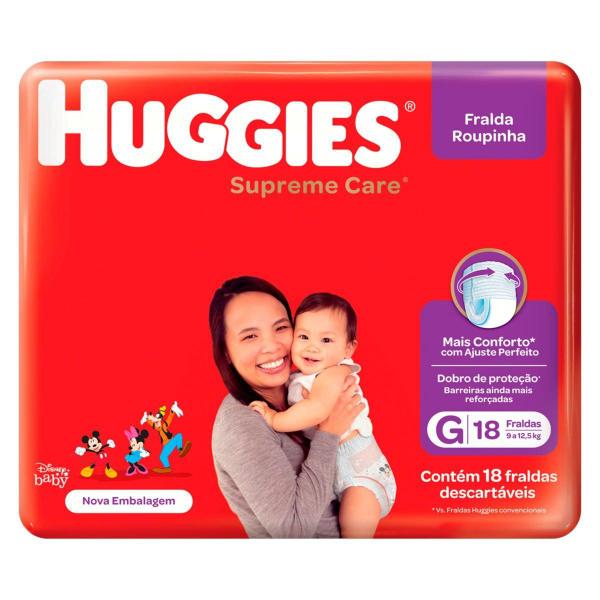 Imagem de Fralda HuGGies Supreme Care Roupinha G com 18 unidades