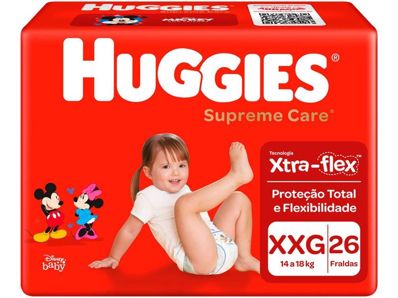 Imagem de Fralda Huggies Supreme Care - Tam. XXG 14 a 18kg 26 Unidades