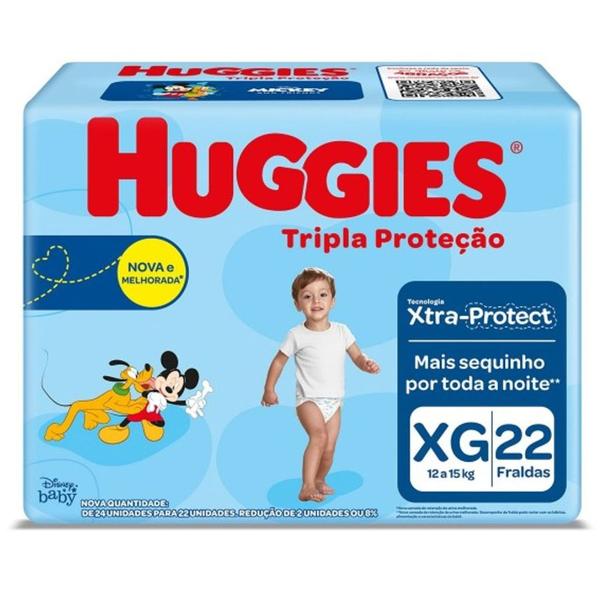 Imagem de FRALDA HUGGIES TRIPLA PROTEÇÃO JUMBO XG 22 Unidades