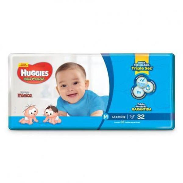 Imagem de Fralda Huggies Tripla Proteção - M - 32 unidades