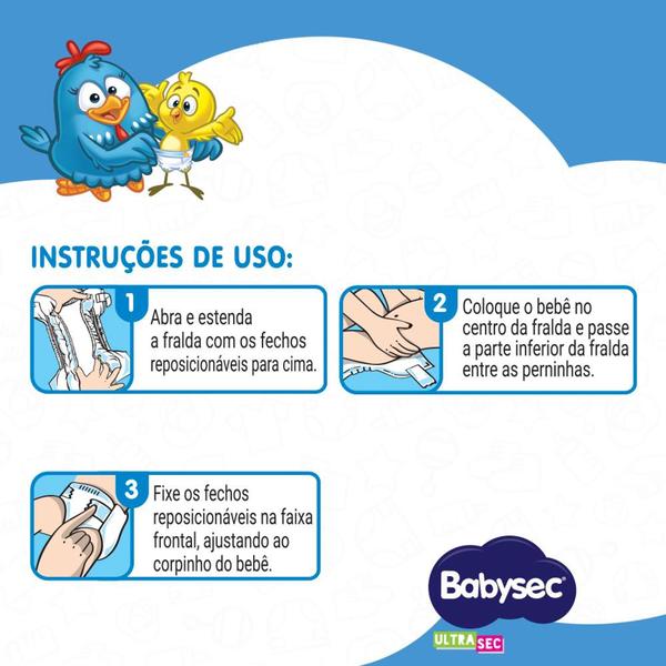 Fralda Infantil Babysec Hiper 1 Pacote Tamanho XXG Com 52 Unidades Imagem de Fralda Infantil Babysec Hiper 1 Pacote Tamanho XXG Com 52 Unidades