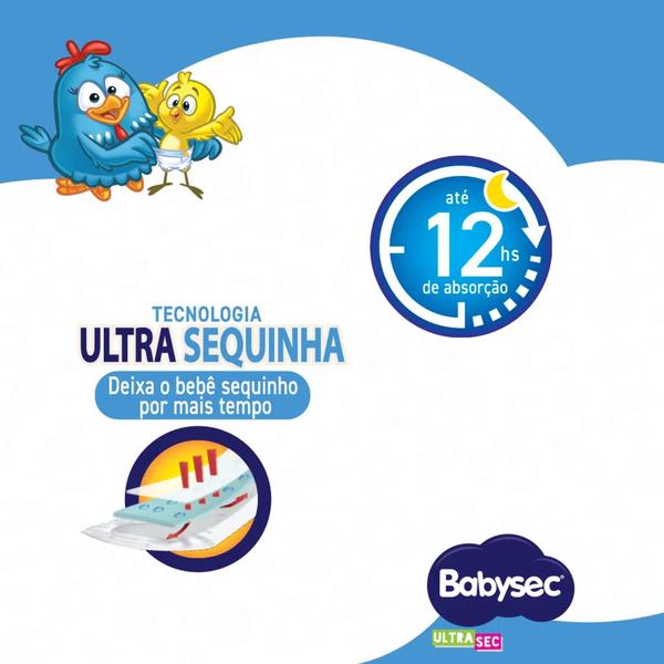 Fralda Infantil Babysec Hiper 1 Pacote Tamanho XXG Com 52 Unidades Imagem de Fralda Infantil Babysec Hiper 1 Pacote Tamanho XXG Com 52 Unidades