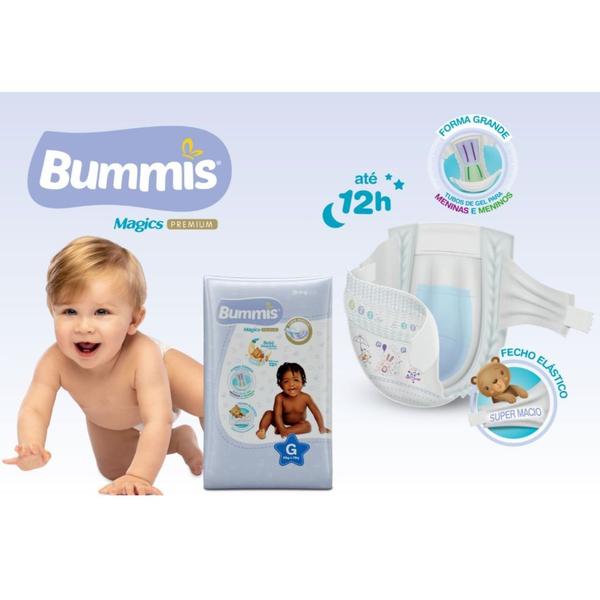 Imagem de Fralda Infantil Bummis Magics Premium G com 60 unidades