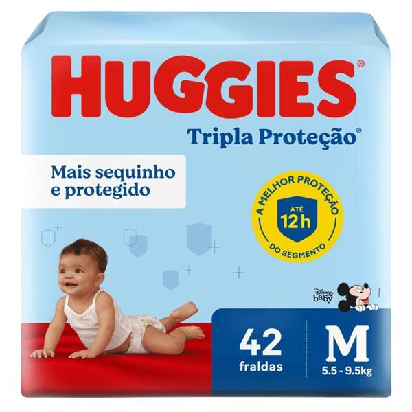 Imagem de Fralda Infantil Huggies Tripla Proteção M com 42 unidades