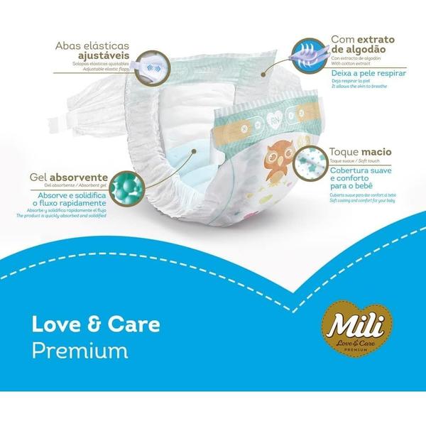 Imagem de Fralda Infantil Mili Love & Care XG com 66 unidades