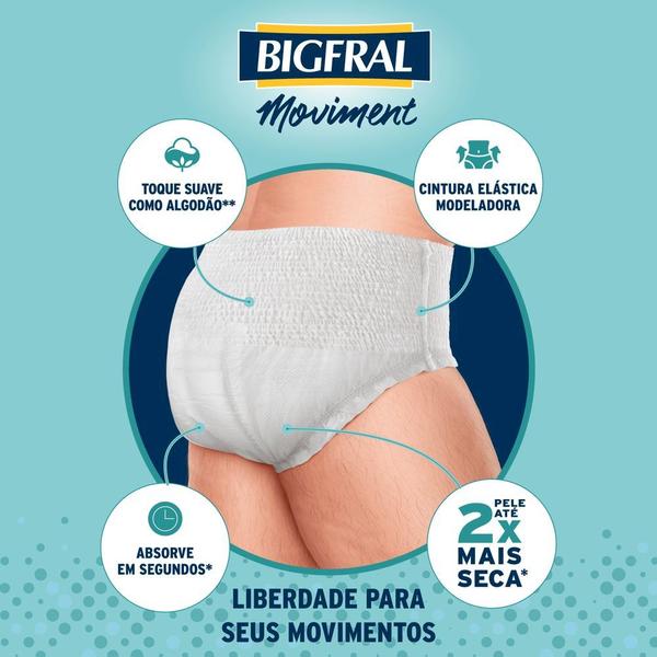 Imagem de Fralda Intima Bigfral Moviment Descartável Adulto 7 un P/M