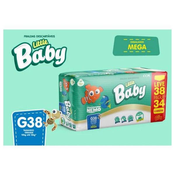 Imagem de Fralda little baby mega g leve 38 pague 34