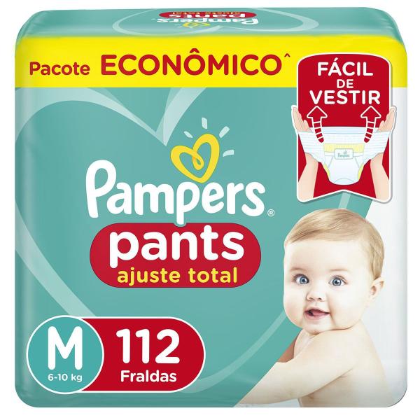 Fralda Pampers Confort Pants Ajuste Total Max 112 Unidades M Fralda Pampers Confort Pants Ajuste Total Max 112 Unidades M