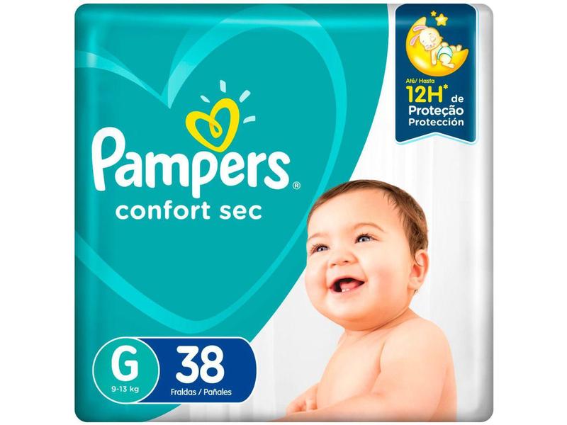 Imagem de Fralda Pampers Confort Sec Tam. G  - 9 a 13kg 38 Unidades