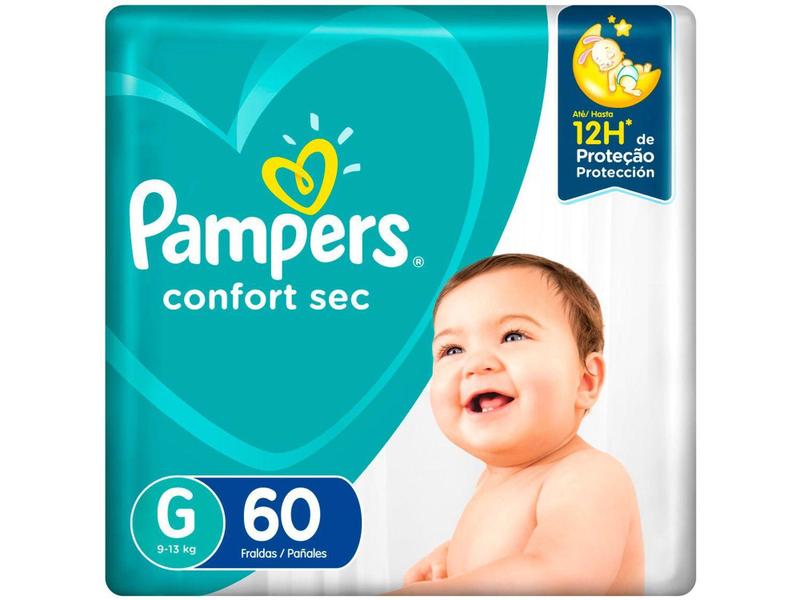 Imagem de Fralda Pampers Confort Sec Tam. G  - 9 a 13kg 60 Unidades