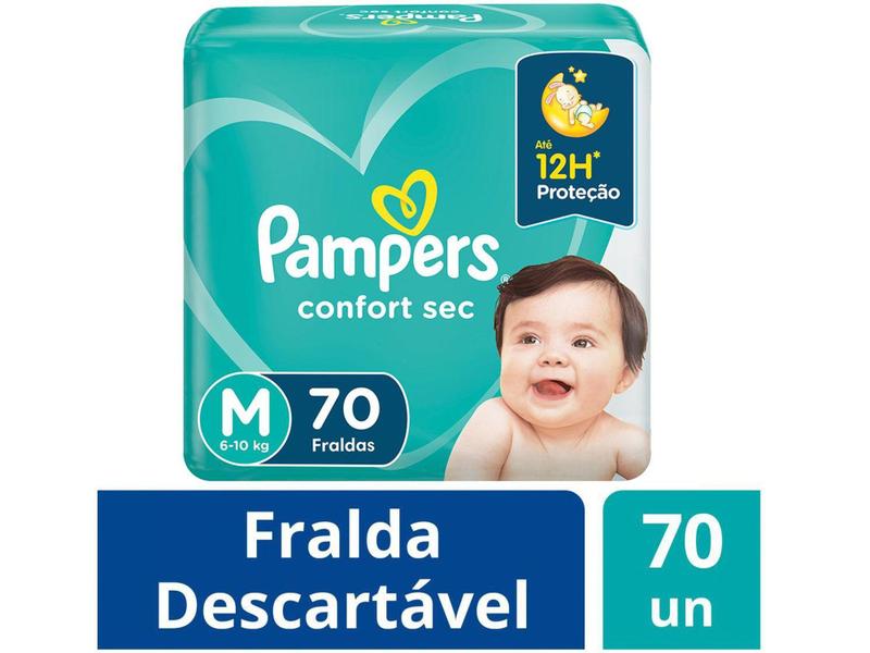 Imagem de Fralda Pampers Confort Sec Tam. M  - 6 a 10kg 70 Unidades