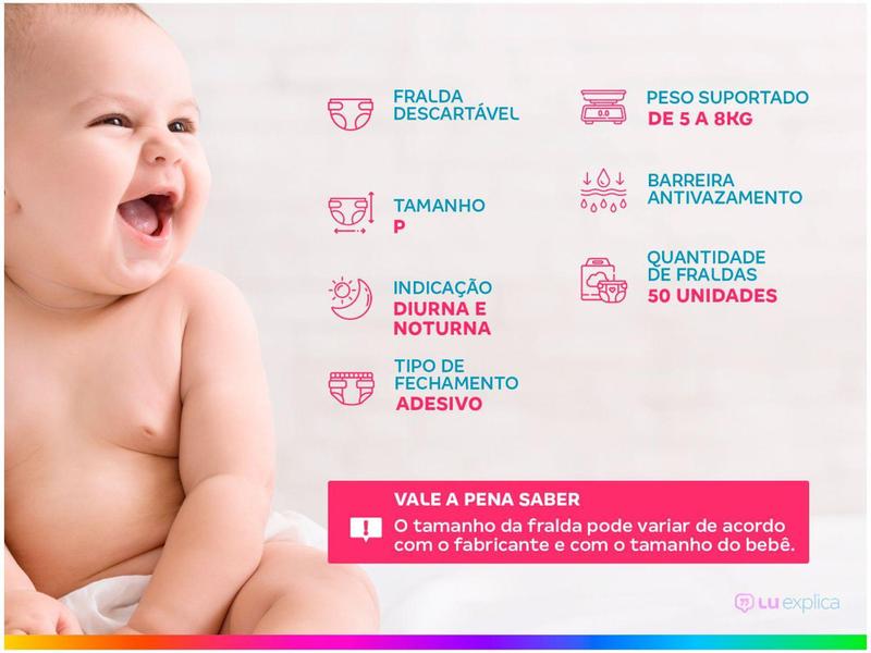 Imagem de Fralda Pampers Confort Sec Tam. P  - 5 a 8kg 50 Unidades