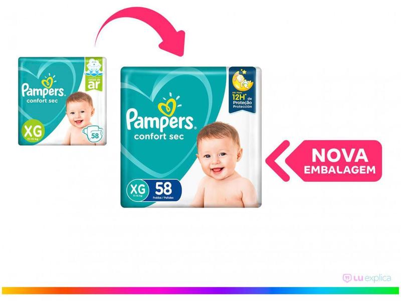 Imagem de Fralda Pampers Confort Sec Tam. XG - 11 a 15kg 58 Unidades