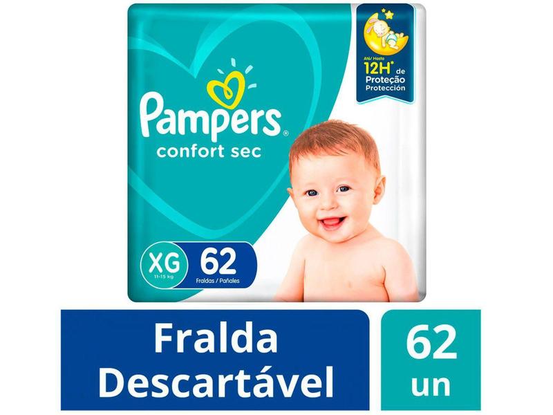 Imagem de Fralda Pampers Confort Sec Tam. XG 11 a 15kg - 62 Unidades