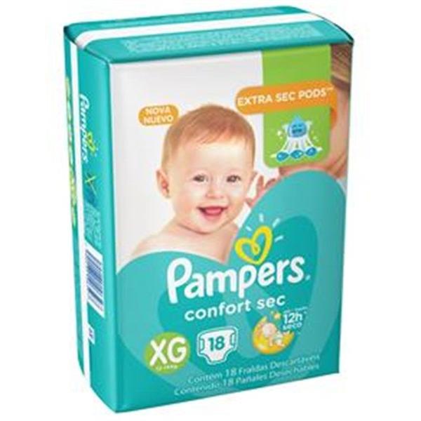 Imagem de Fralda Pampers confort sec tam XG 18 uni - 12 a 15 kg