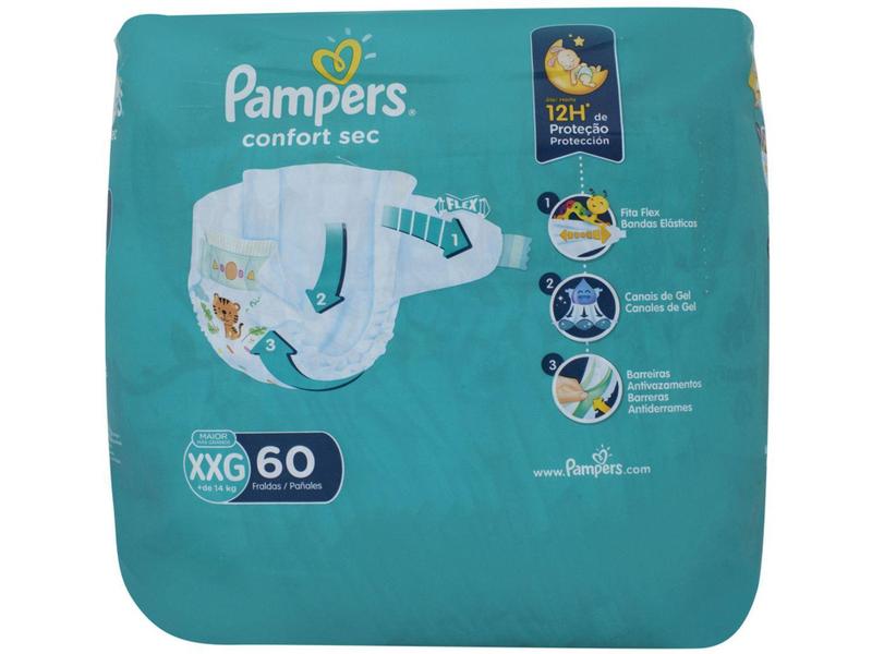 Imagem de Fralda Pampers Confort Sec Tam. XXG +14kg - 60 Unidades