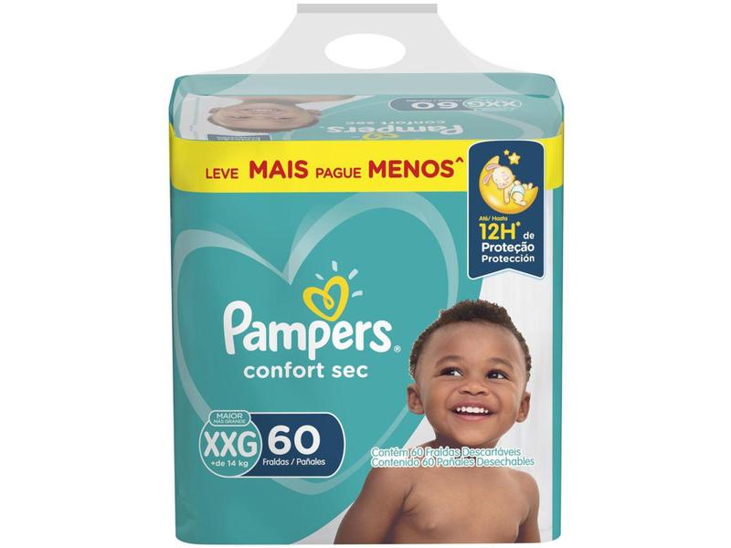 Imagem de Fralda Pampers Confort Sec Tam. XXG +14kg - 60 Unidades