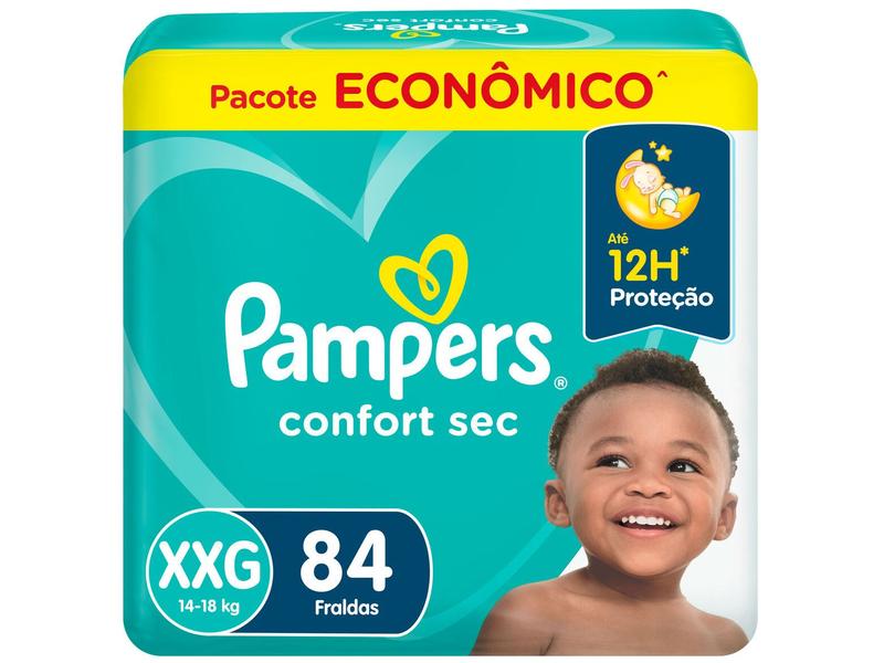 Fralda Pampers ConfortSec Tam. XXG 14kg a 18kg - 84 Unidades Fralda Pampers ConfortSec Tam. XXG 14kg a 18kg - 84 Unidades