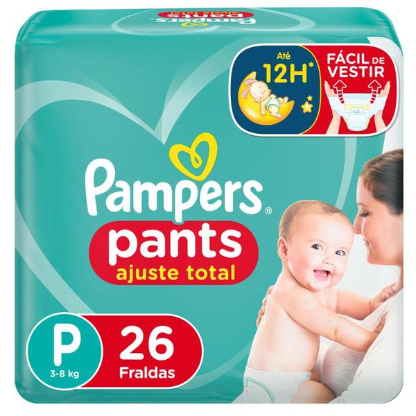 Imagem de Fralda Pampers Pants Ajuste Total Max P 26 Unidades