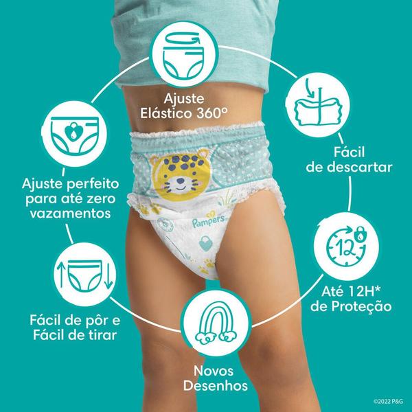 Imagem de Fralda Pampers Pants Ajuste Total Tamanho G com 72 Unidades