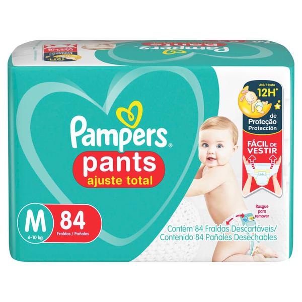 Imagem de Fralda Pampers Pants Ajuste Total Tamanho M 84 Unidades