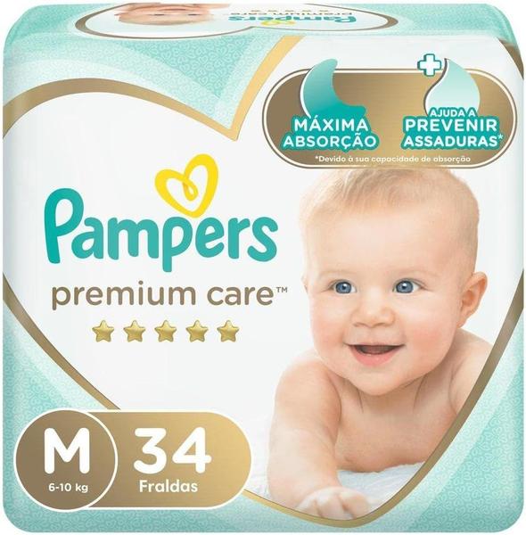 Imagem de Fralda Pampers Premium Care M 34 unidades