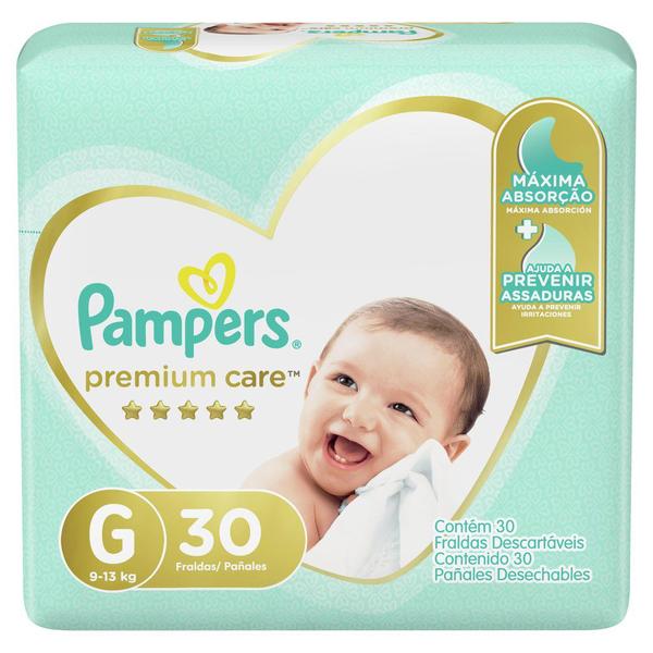 Imagem de Fralda Pampers Premium Care Tamanho G Pacote Mega 30 Fraldas Descartáveis