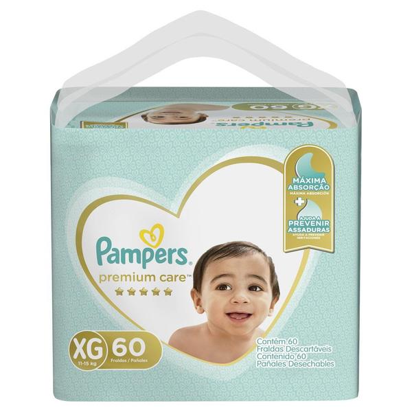 Imagem de Fralda Pampers Premium Care Tamanho XG Pacote Hiper 60 Fraldas Descartáveis