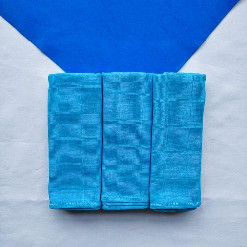 Fralda Pano de Ombro bebe com bainha Azul de tecido 100% algodão camada dupla kit enxoval macia maternidade menino presente chá - Teciclean baby Imagem de Fralda Pano de Ombro bebe com bainha Azul de tecido 100% algodão camada dupla kit enxoval macia maternidade menino presente chá
