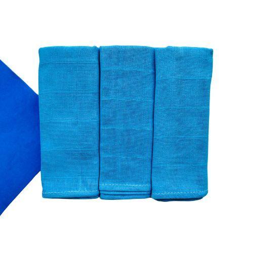Fralda Pano de Ombro bebe com bainha Azul de tecido 100% algodão camada dupla kit enxoval macia maternidade menino presente chá - Teciclean baby Imagem de Fralda Pano de Ombro bebe com bainha Azul de tecido 100% algodão camada dupla kit enxoval macia maternidade menino presente chá