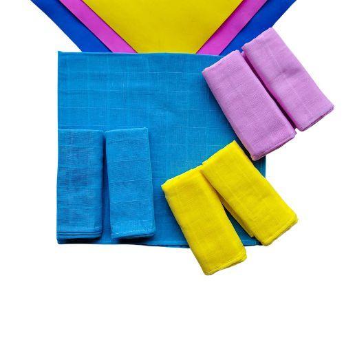 Fralda Pano de Ombro bebe com bainha Azul de tecido 100% algodão camada dupla kit enxoval macia maternidade menino presente chá - Teciclean baby Imagem de Fralda Pano de Ombro bebe com bainha Azul de tecido 100% algodão camada dupla kit enxoval macia maternidade menino presente chá